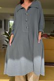 Made in Italy Paulo Pillow Cotton Sailor Dress Slate /8 =